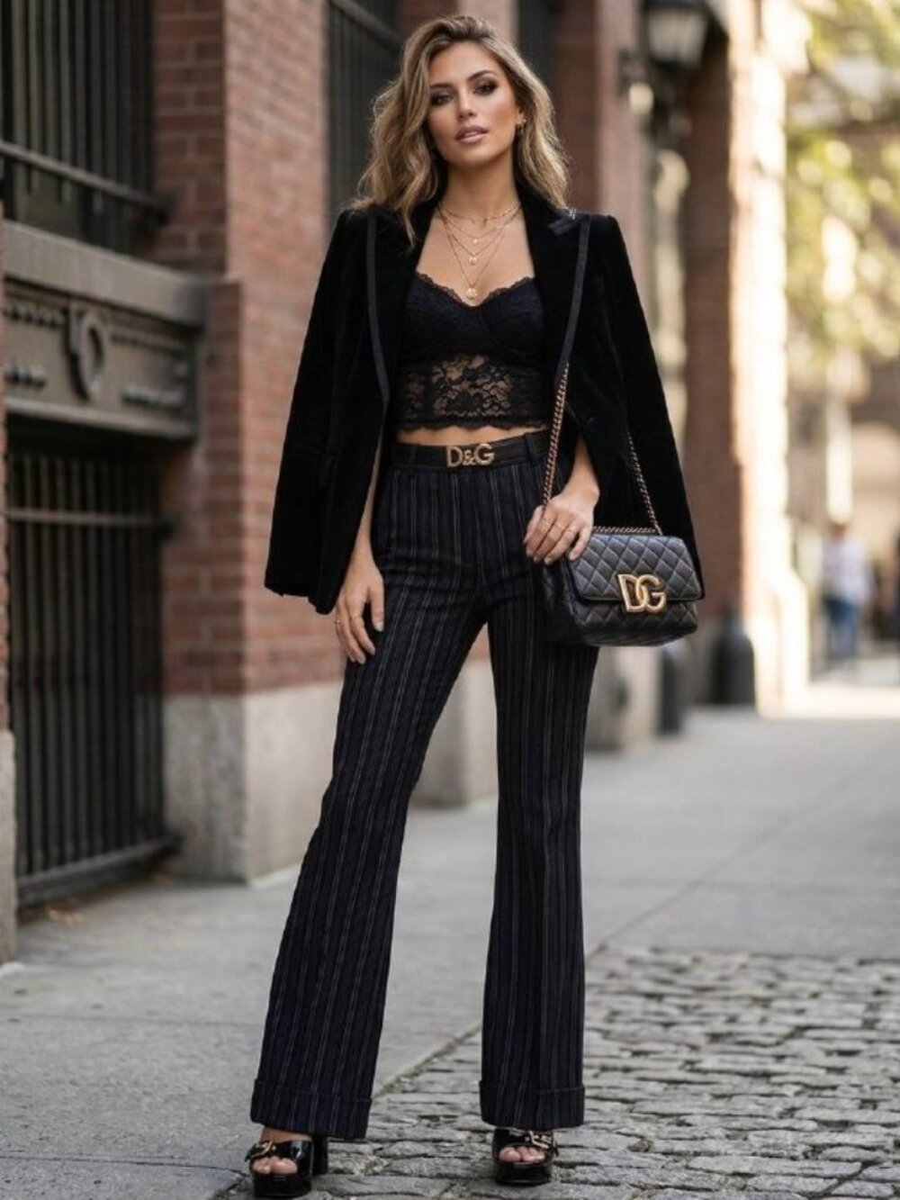 Dolce & Gabbana Women’s Flared Pinstriped Pants - SIZE 40 EU / Small US